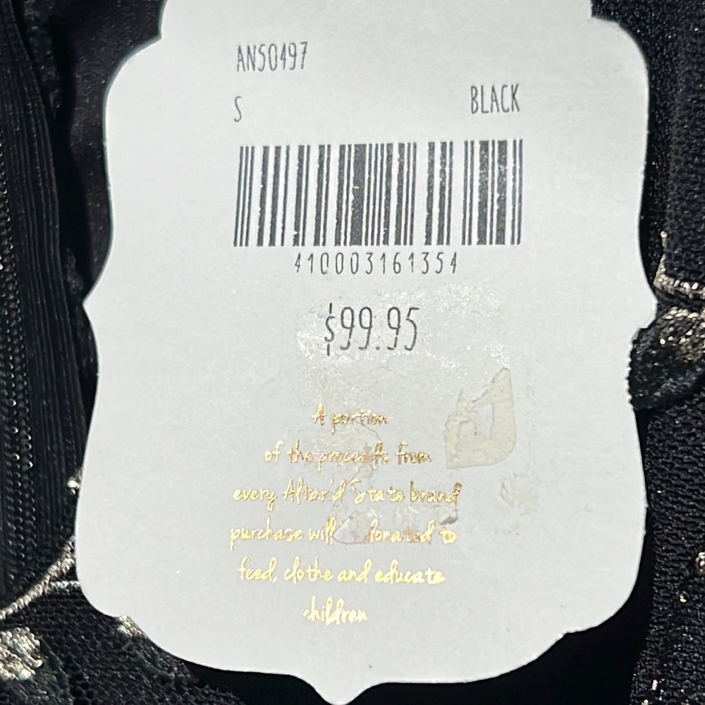 NWT Altar’d State Lacey Dress Size Small Black Embroidered Floral Mini - Picture 4 of 16